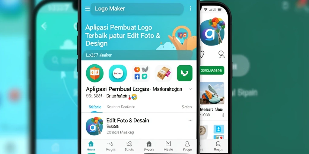 Tampilan antarmuka aplikasi Logo Maker yang user-friendly dan menarik.