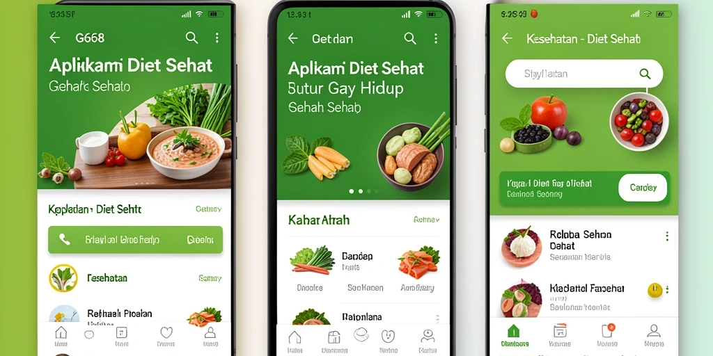 Antarmuka G668 dengan fitur Diet Sehat yang menarik