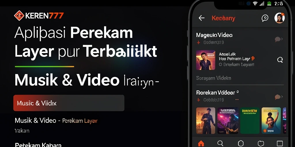 Antarmuka KEREN777 dengan fitur perekaman layar yang mudah digunakan.