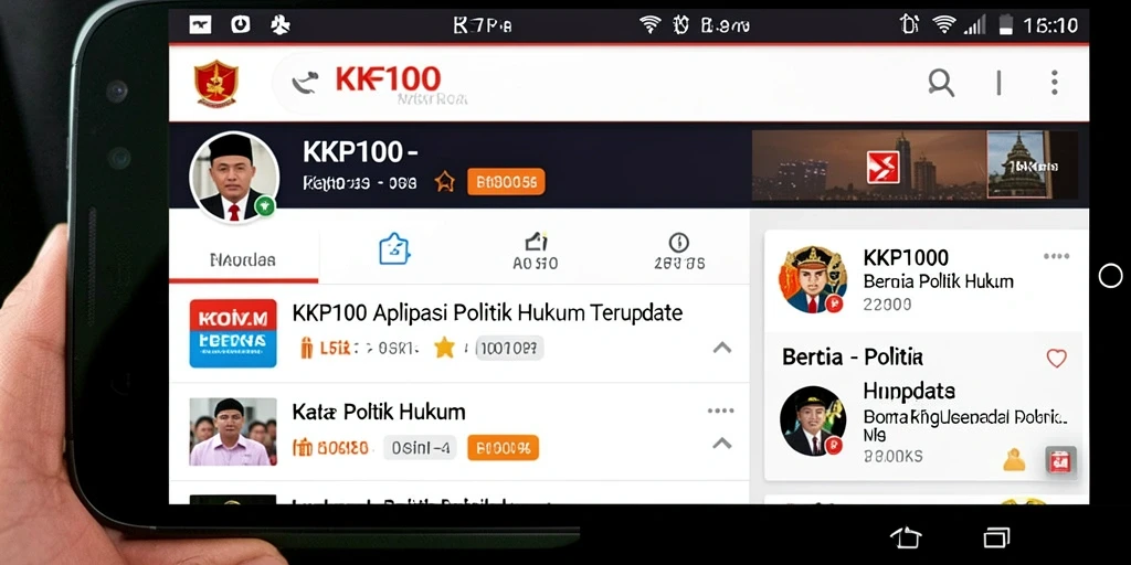 Tampilan antarmuka KPK100 yang menarik dan informatif.