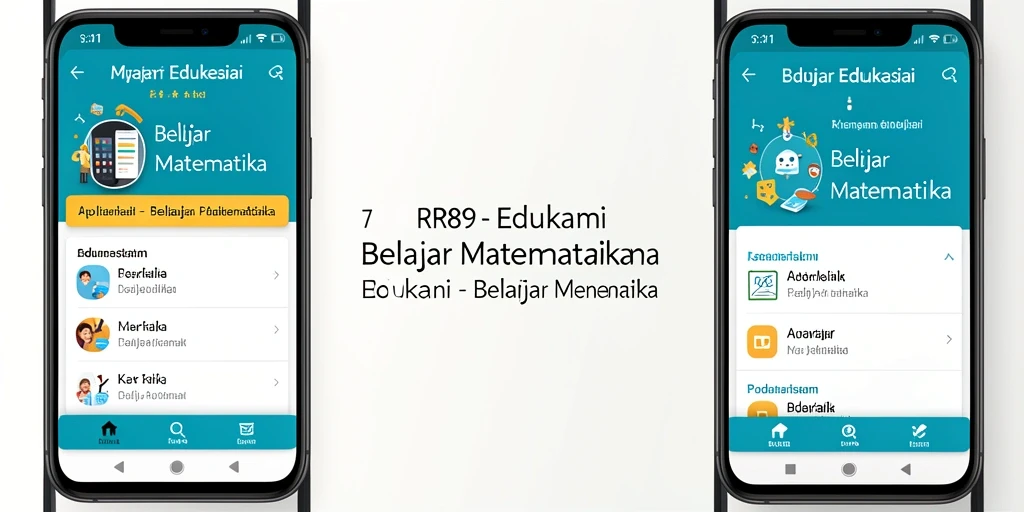 Tampilan antarmuka utama aplikasi RR89 untuk belajar matematika.