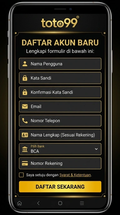 Panduan Daftar Akun Baru Toto99 untuk Android