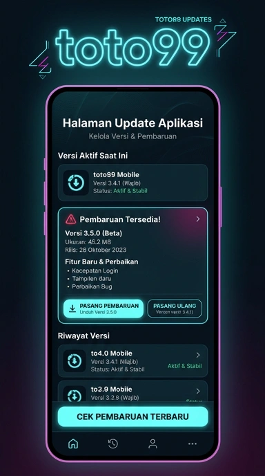 Riwayat Versi toto99 untuk Pengguna Android